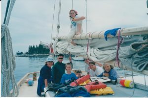 The crew of the Alamar in Maine in 2001