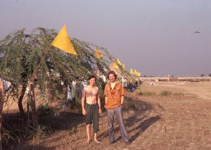 Larry (left) and Craig on the lawn at NOIDA 1980