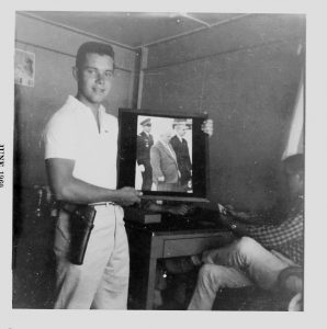 Iconoclast or Idiot ? Larry's photo of Nikita Kruschev posted in his barracks Cold War, 1960